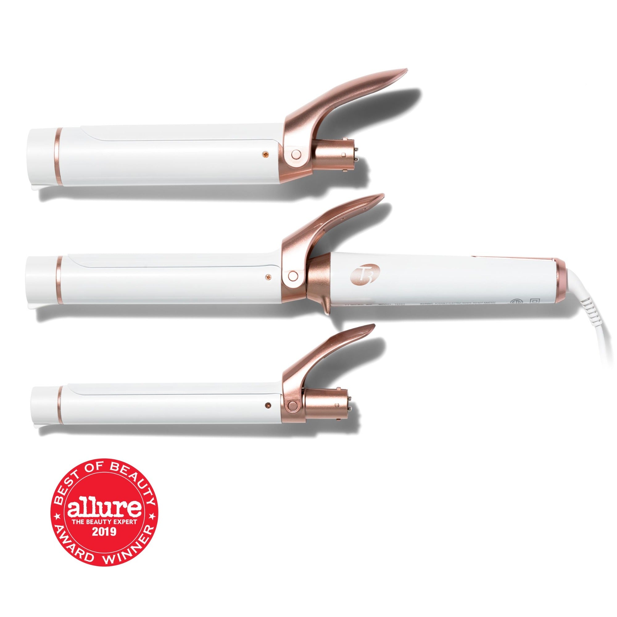 Voted the best interchangeable curling wand set by Allure Best of Beauty | T3 Twirl Trio