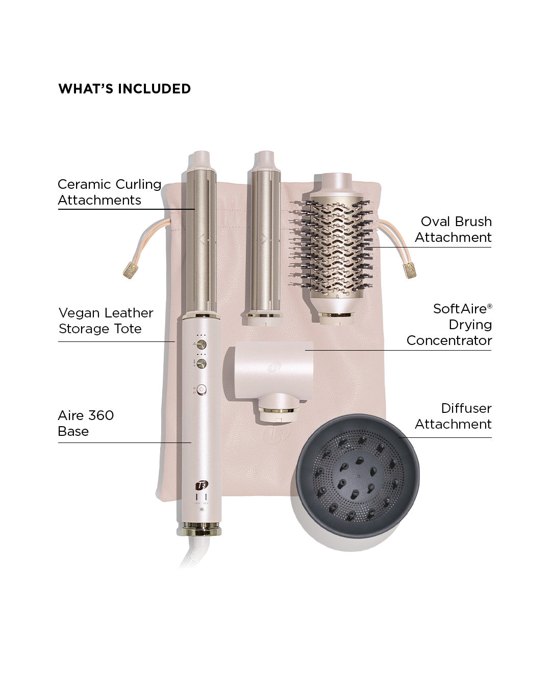 Aire 360 Dual Voltage | Ceramic Air Styler & Curling Iron | T3
