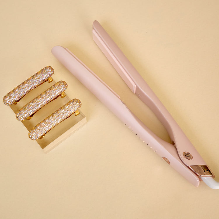 hair straightener and barrette