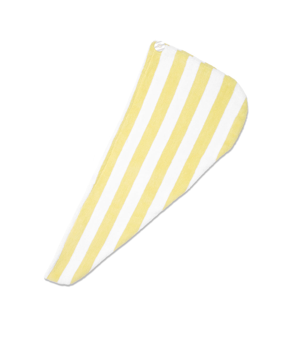 Yellow and white striped headband on a white background