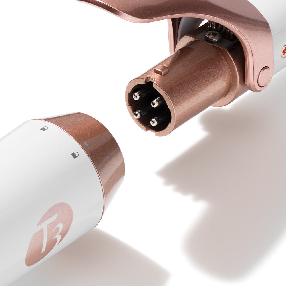 T3 Twirl Trio Interchangeable Clip Curling Set White Rose Gold TWIRL TRIO – T3 Micro main image 2