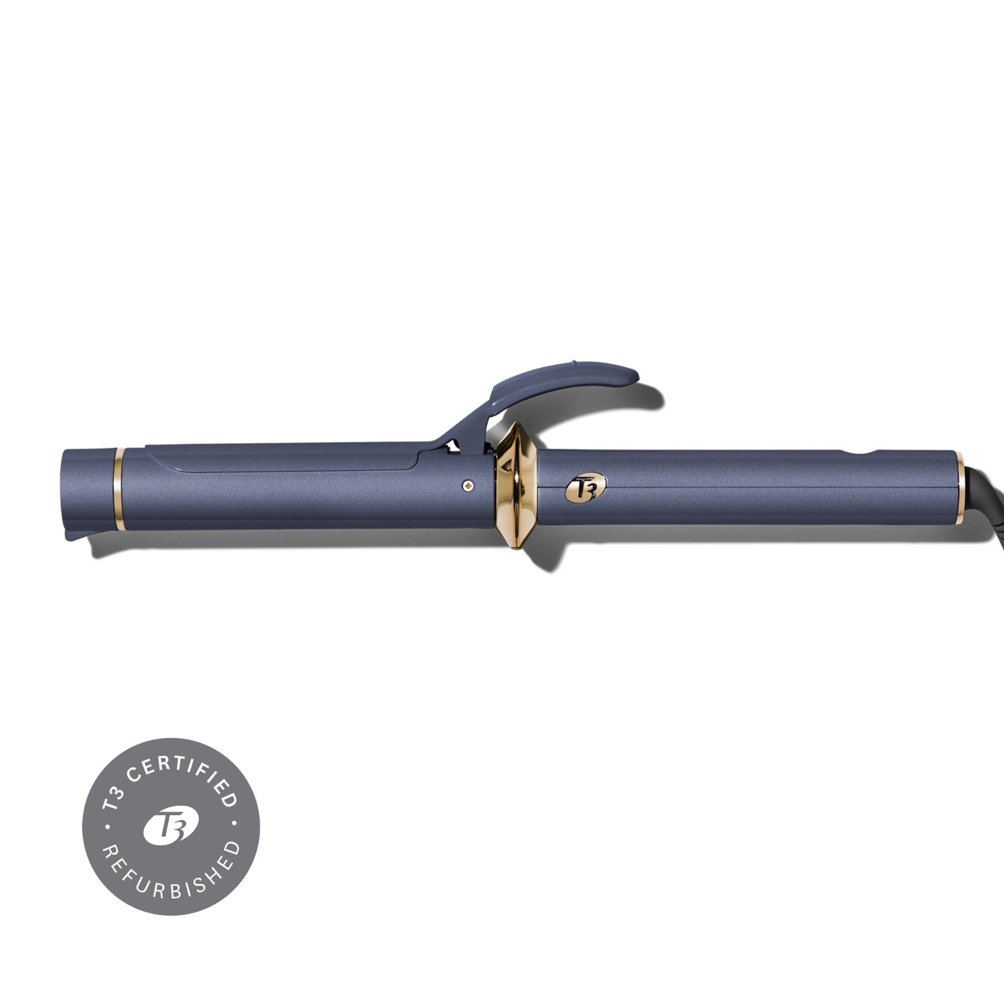 Refurbished Twirl Ceramic clip curling iron in midnight blue